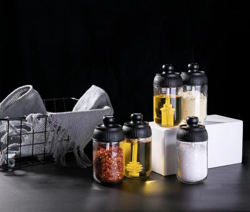 蜂蜜调味罐白底实物图