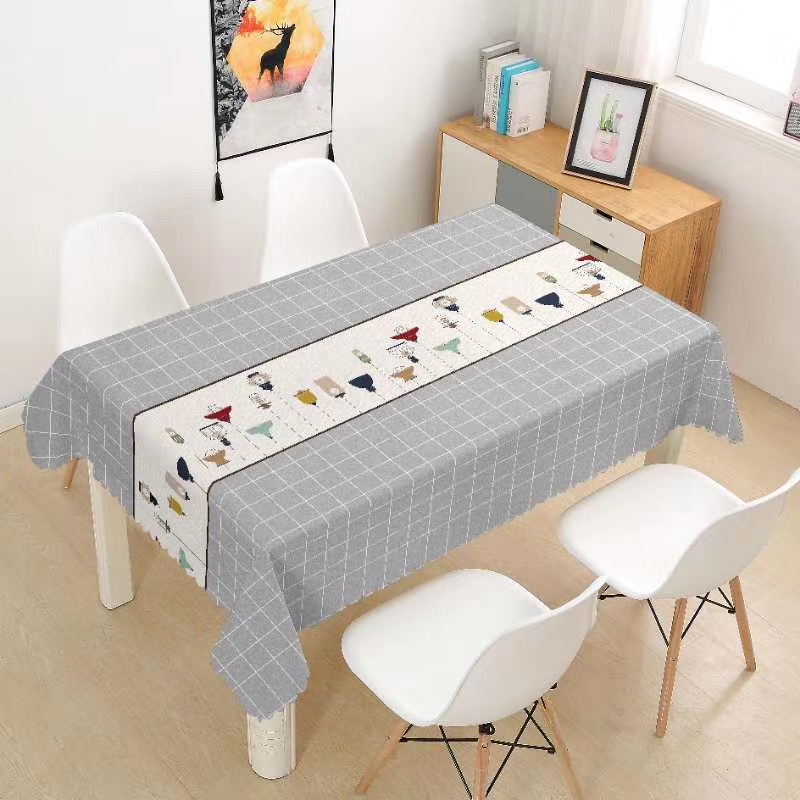 厂家直销时尚环保耐脏高档NR烫金台布140x180桌布详情图6