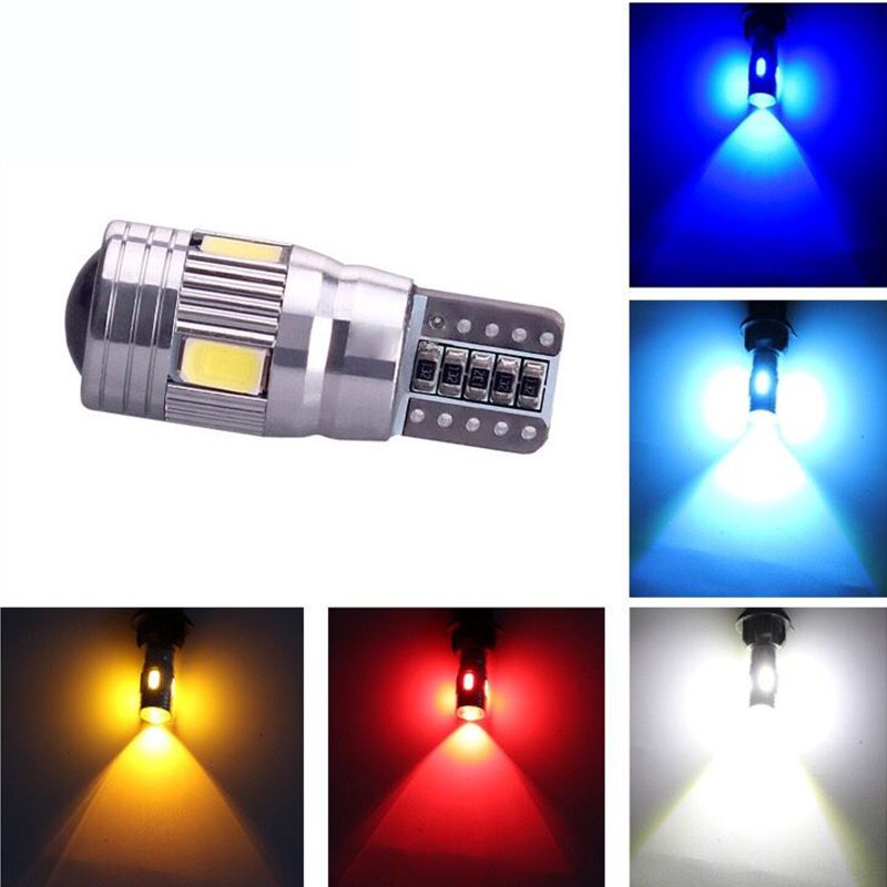 Automotive led light canbus decoding T10 5630 6SMD W5W led width indicator light details Picture