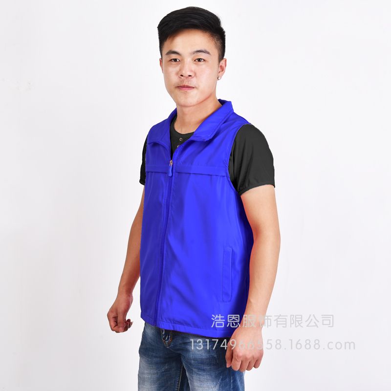 High-end premium composite volunteer full-edge vests, wholesale volunteer advertising vests with logo printing detail image 2