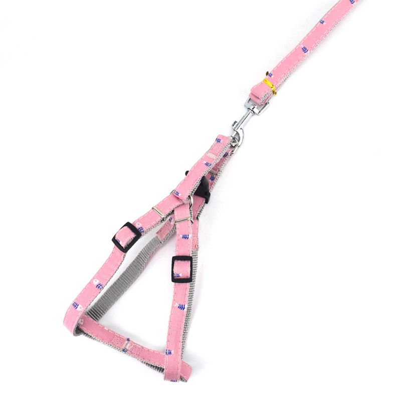 New pet leash, nylon printed chest and shoulder strap, dog leash, leash, dog chest and shoulder strap wholesale manufacturer Item Picture