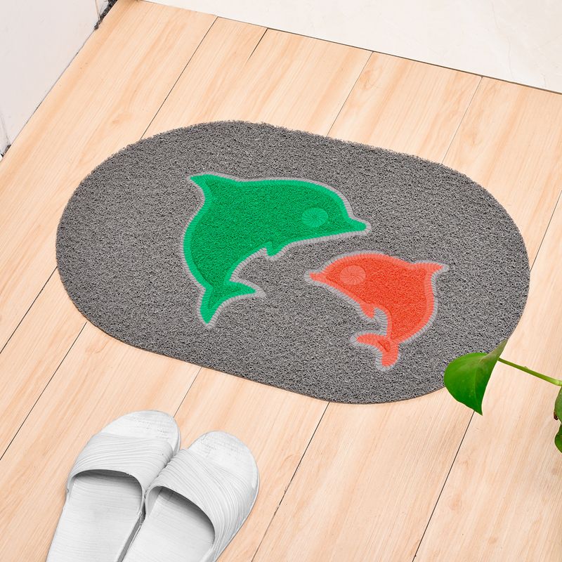 Linao carpet household dustproof non-slip mat PVC floor mat drawing mat puzzle oval floor mat thumbnail