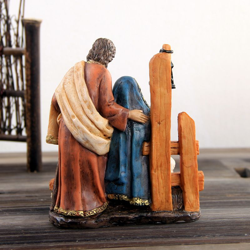 Religious series character resin handicrafts, religious teaching supplies, Jesus Nativity manger set, Christmas gifts details Picture