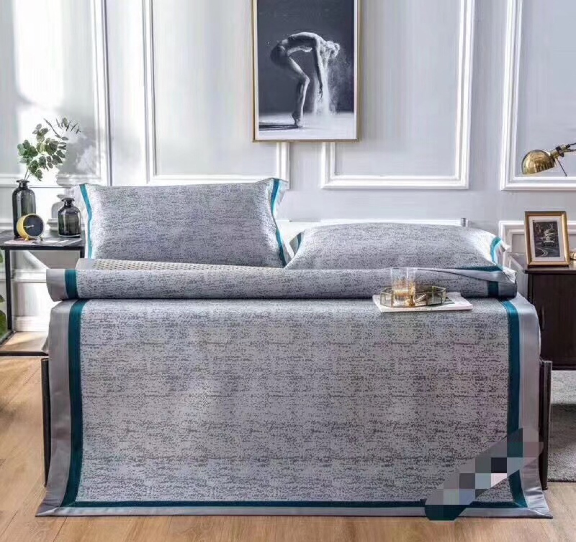 2020新品  高端孕妇养生凉席冰丝1.8m床空调软席三件套双人可细节图