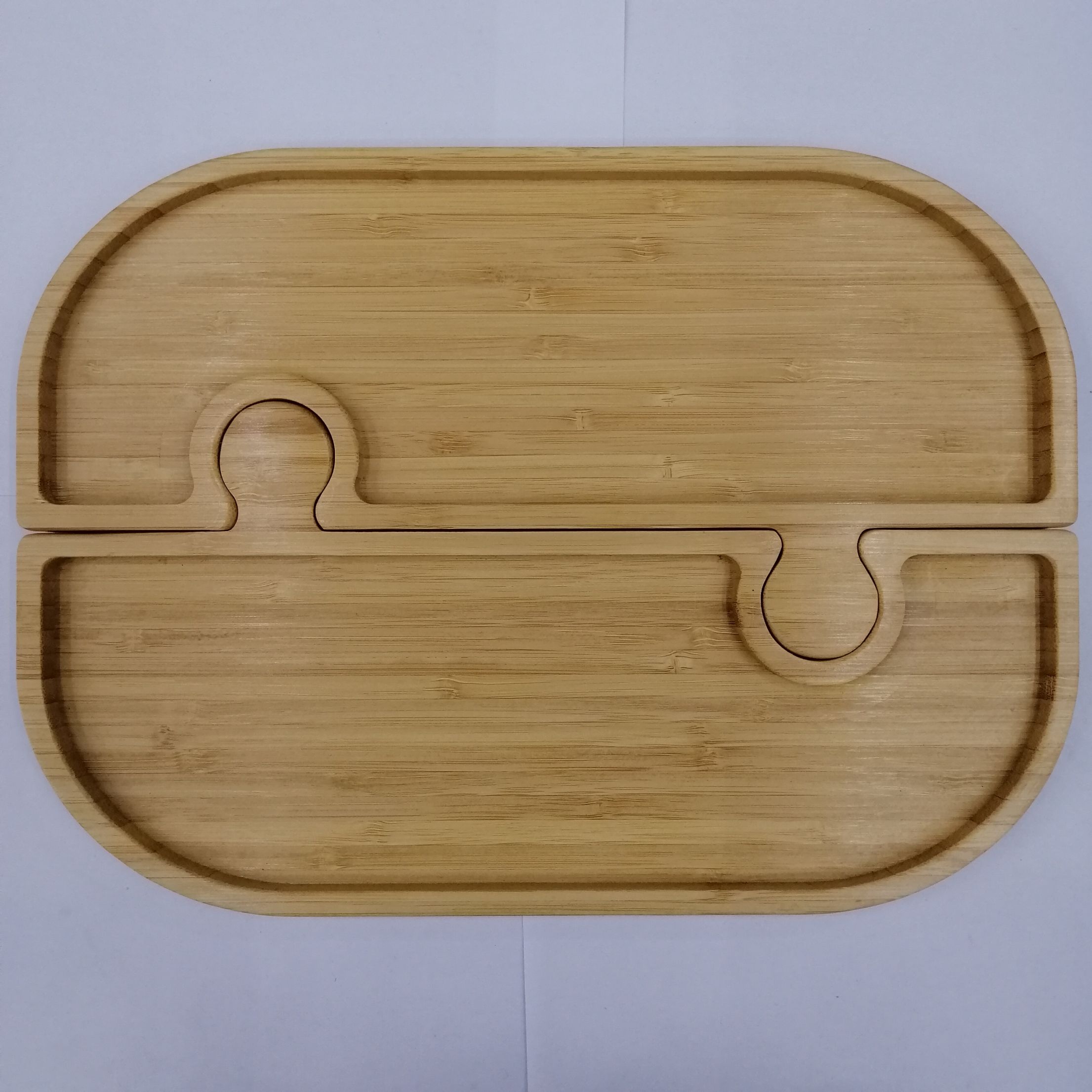 Large oval bamboo Mosaic tray fruit tray dry fruit tray nut tray Nordic household tray thumbnail