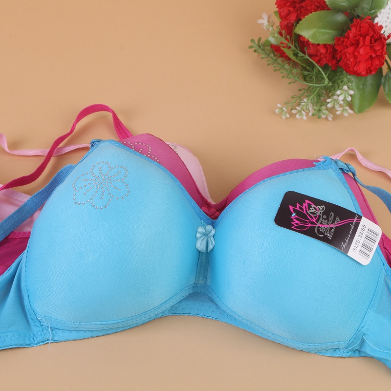 Glitter ironing and drilling technology mixed color export bra women's underwear exported to the Middle East and South America thumbnail
