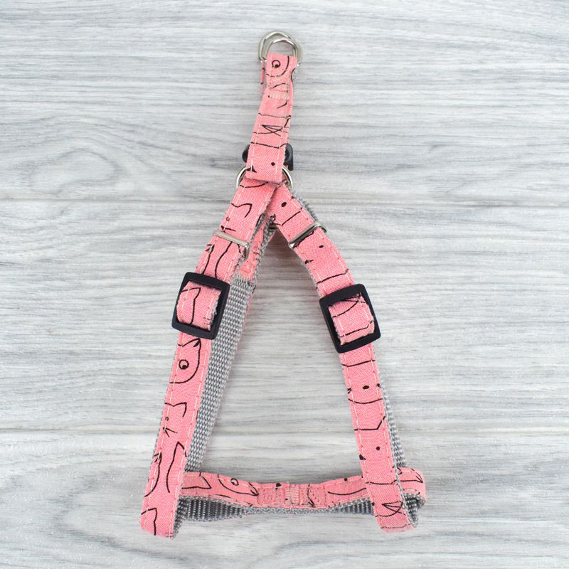 New pet leash, nylon printed chest and shoulder strap, dog leash, leash, dog chest and shoulder strap wholesale manufacturer details Picture