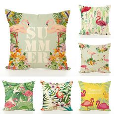Artistic and simple car pillow, creative tropical rainforest series pillow cover, office lumbar support pillow custom wholesale 8