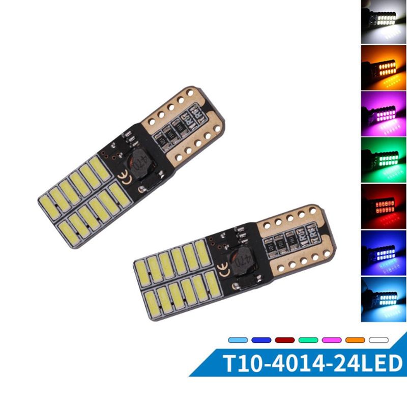 T10 4014 24smd car. Truck Led high-brightness constant current decoding stepless double-sided light, 12V-30V