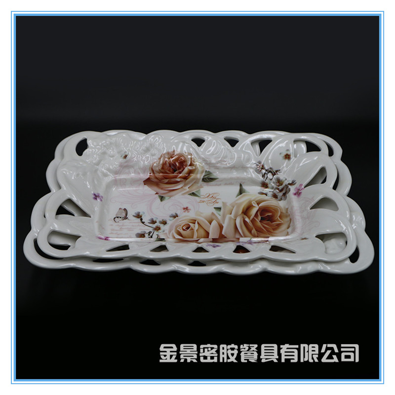 糖果盆果盘欧式客厅干果盘现代简约家用密胺水果盆创意茶几盘产品图