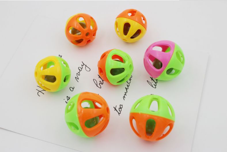 3.6cm 宝宝DIY玩具配件 毛绒玩具内置铃铛 塑料环保响铃响球双球
