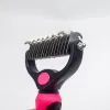 Pet dog grooming and cleaning products, double-sided stainless steel knotted hair-removing comb, knotted hair-removing rake comb and hair replacement Item Picture