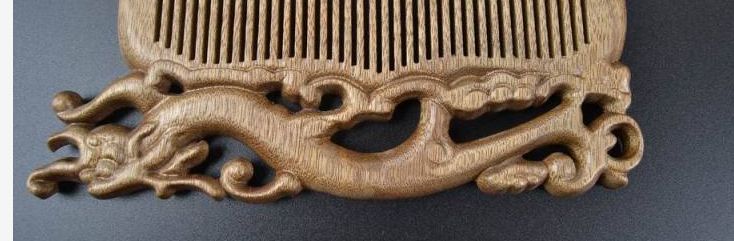 金丝楠木草龙梳SZ007霸气双面龙雕 尽显王者风范 梳头防静电按摩详情3