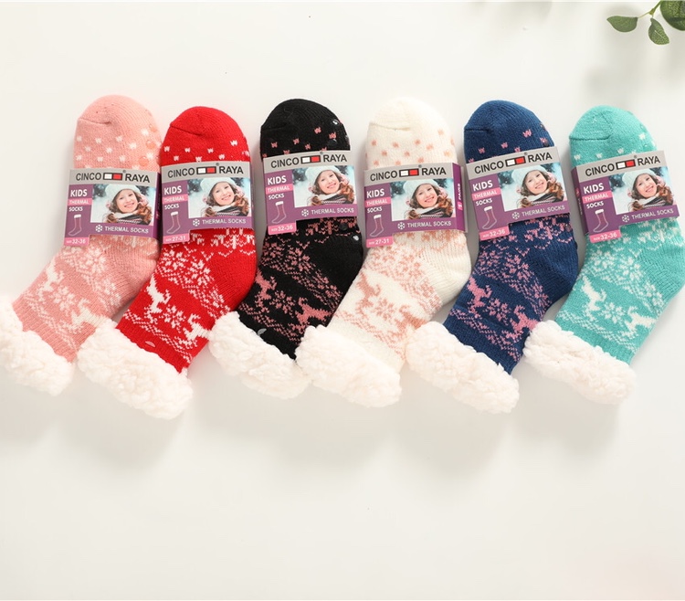 女童袜圆点双鹿