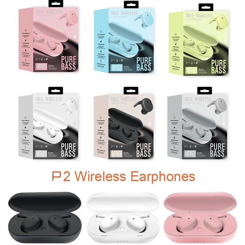 P2 TWS Wireless Bluetooth headphones, wireless charging case headphones details Picture