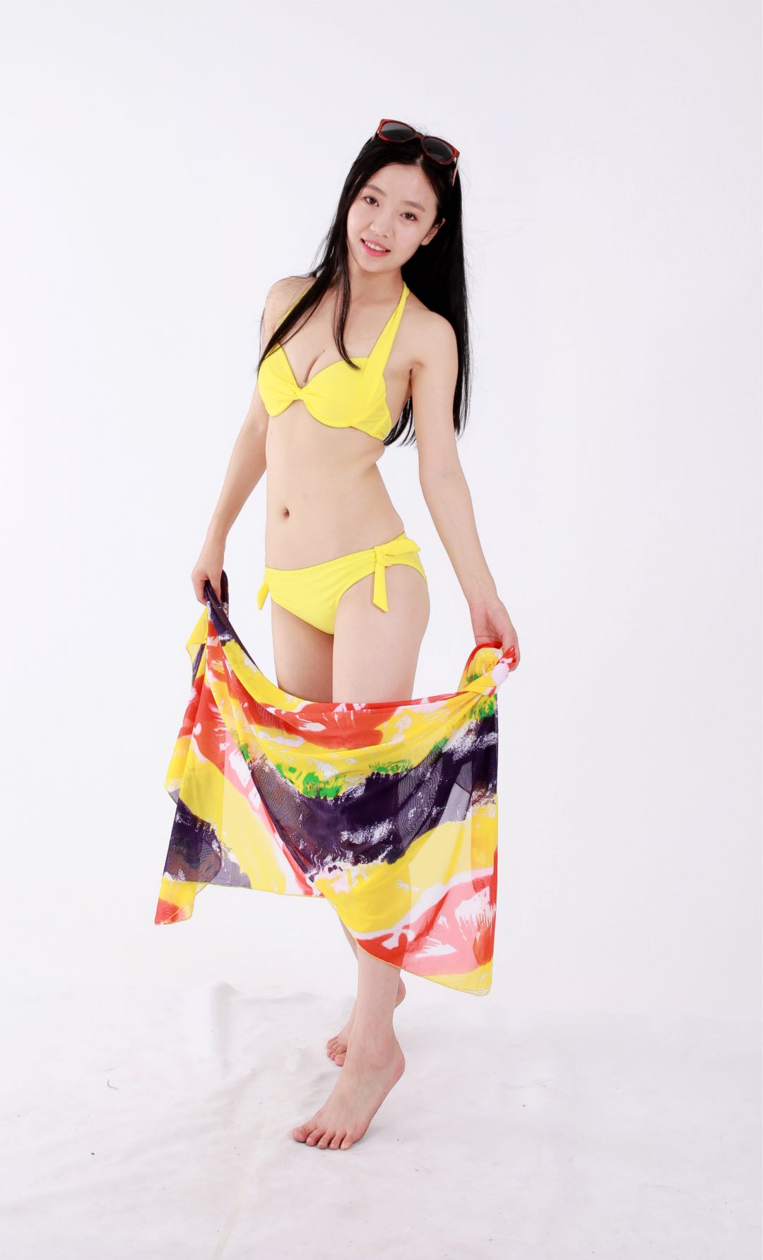 三件套比基尼大网纱