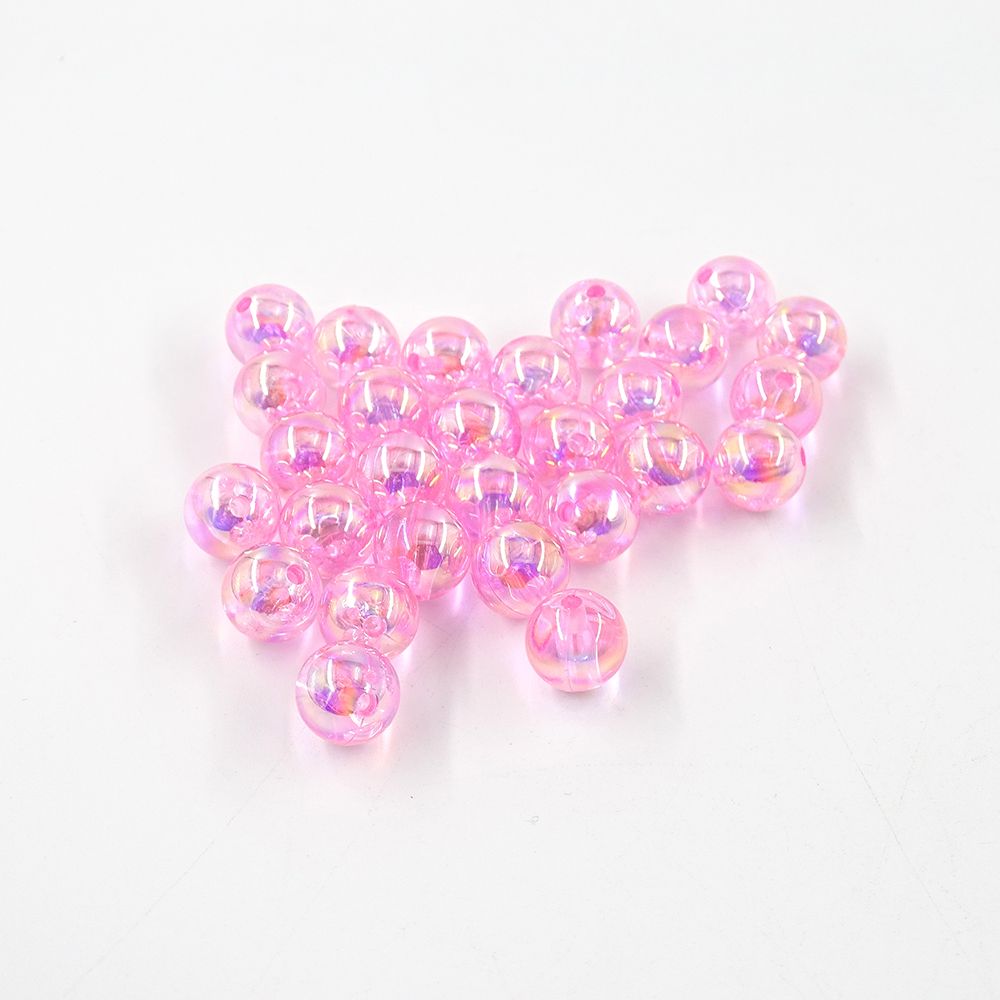 Imitation pearl through pearl AB color 12mm round beads perforated thumbnail