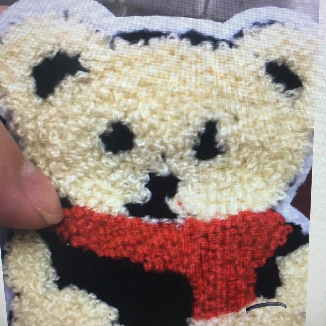 Embroidery Towel Embroidery Line Embroidery Boutique Good Embroidery Teddy Bear Stock Special Winter Accessories Specification drawing