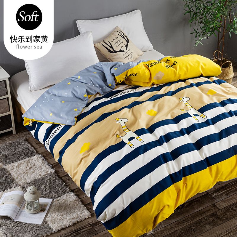 Cotton Cotton Children's Cartoon Pattern Single Bed Cover Mat Bed Cover Set 6