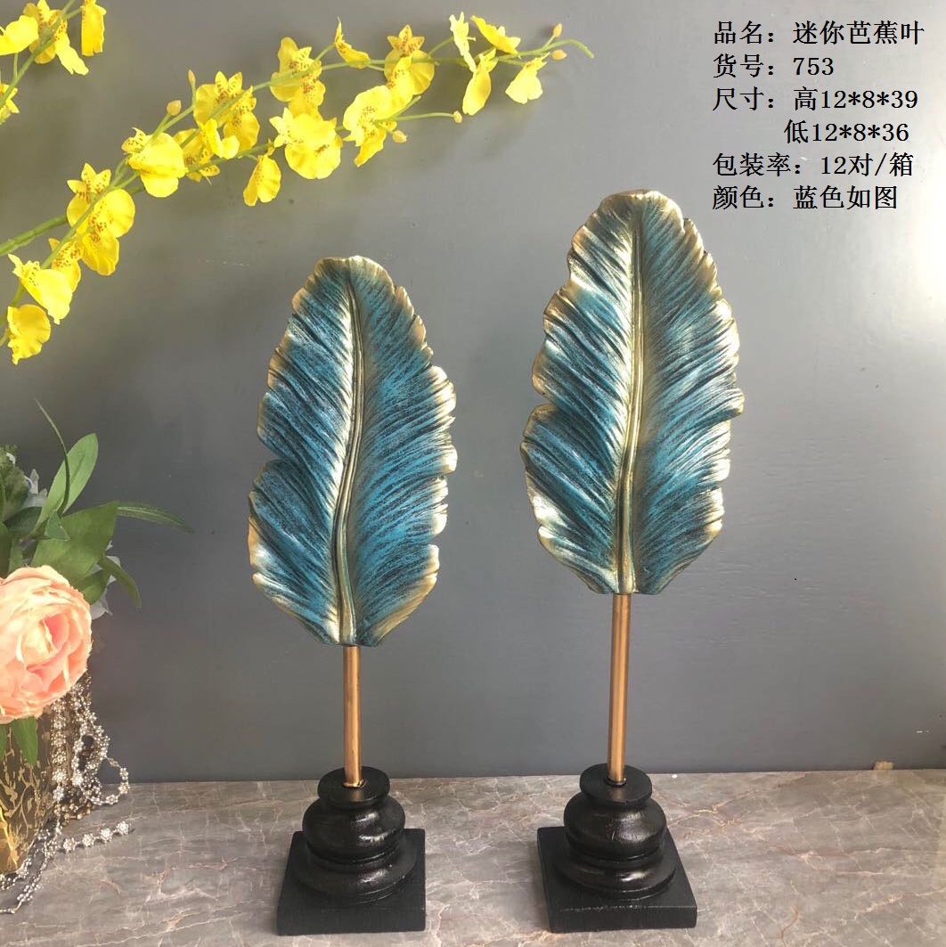 #753 Mini Banana leaf resin craft for creative decoration full figure
