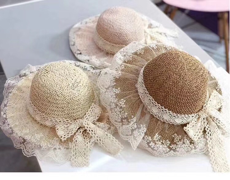 New Lace Straw Hat For Kids details Picture