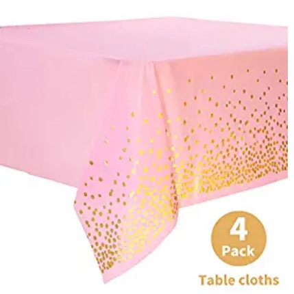 One-time print spot tablecloth pink thumbnail