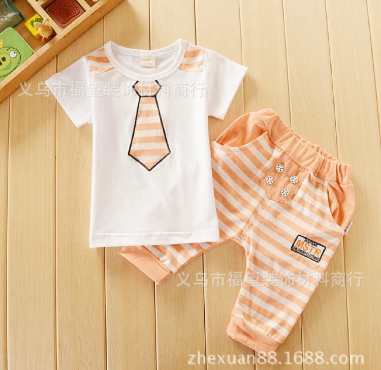 Colour cotton short sleeve suit thumbnail