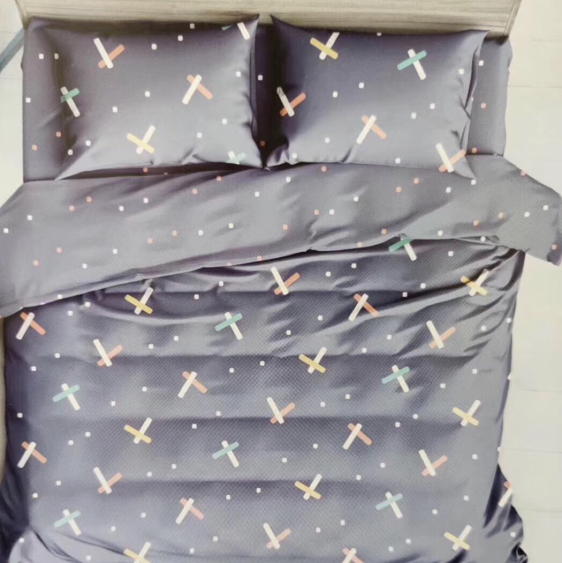 简约北欧纯棉床上用品四件套全棉床单被套被子被单床品150*200细节图