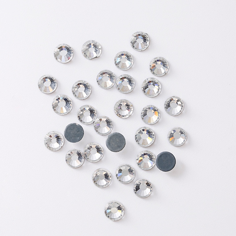 Ss16 Imitation White Boutique Flat Bottom Hot Drill details Picture