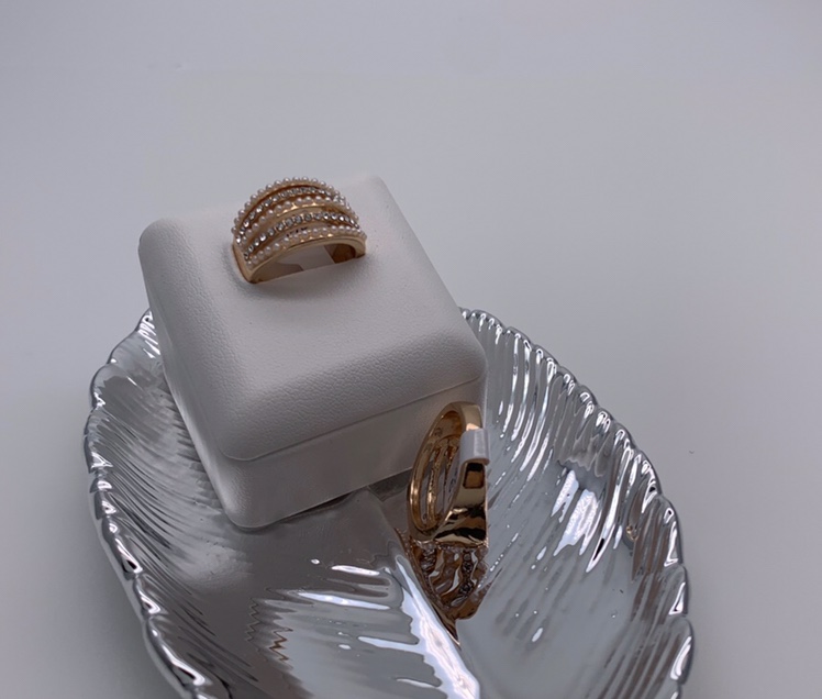 手工镶钻小米珠戒指流行饰品手饰
