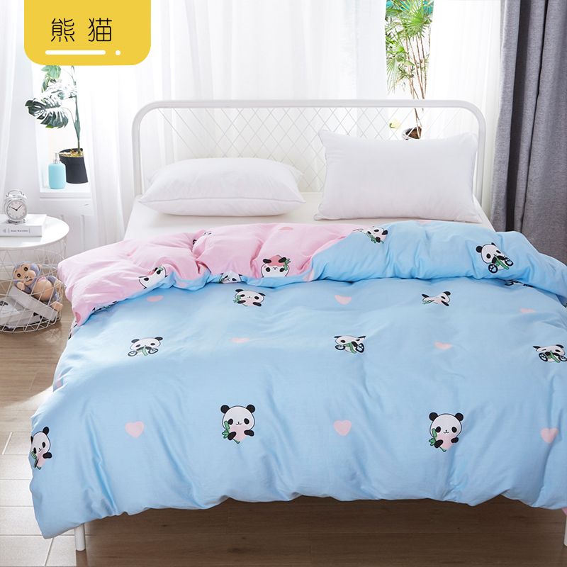 Cartoon cotton quilt cover single piece complete quilt cover fish lion dinosaur monkey cat rice rabbit panda pig pig 5 thumbnail