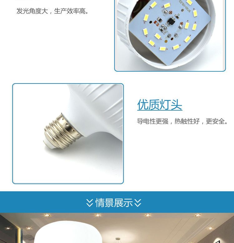 新款LED白富美球泡套装 家用节能15瓦28瓦灯泡照明灯厂家批发详情4