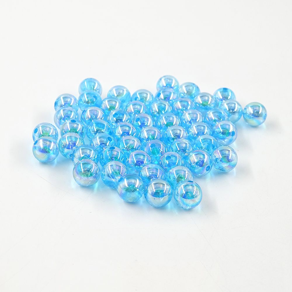 Imitation pearl through pearl AB color 10mm round beads perforated thumbnail