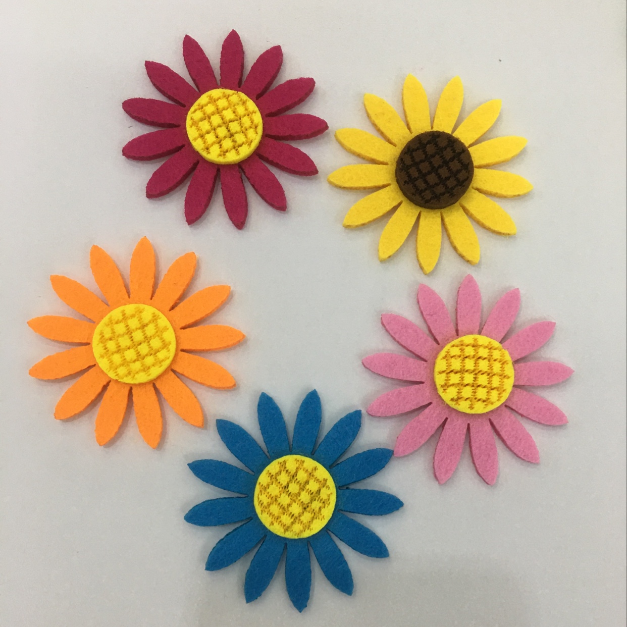 Sunflower headband flower, sunflower Korean version popular sticky flower diy handmade wall stickers details Picture