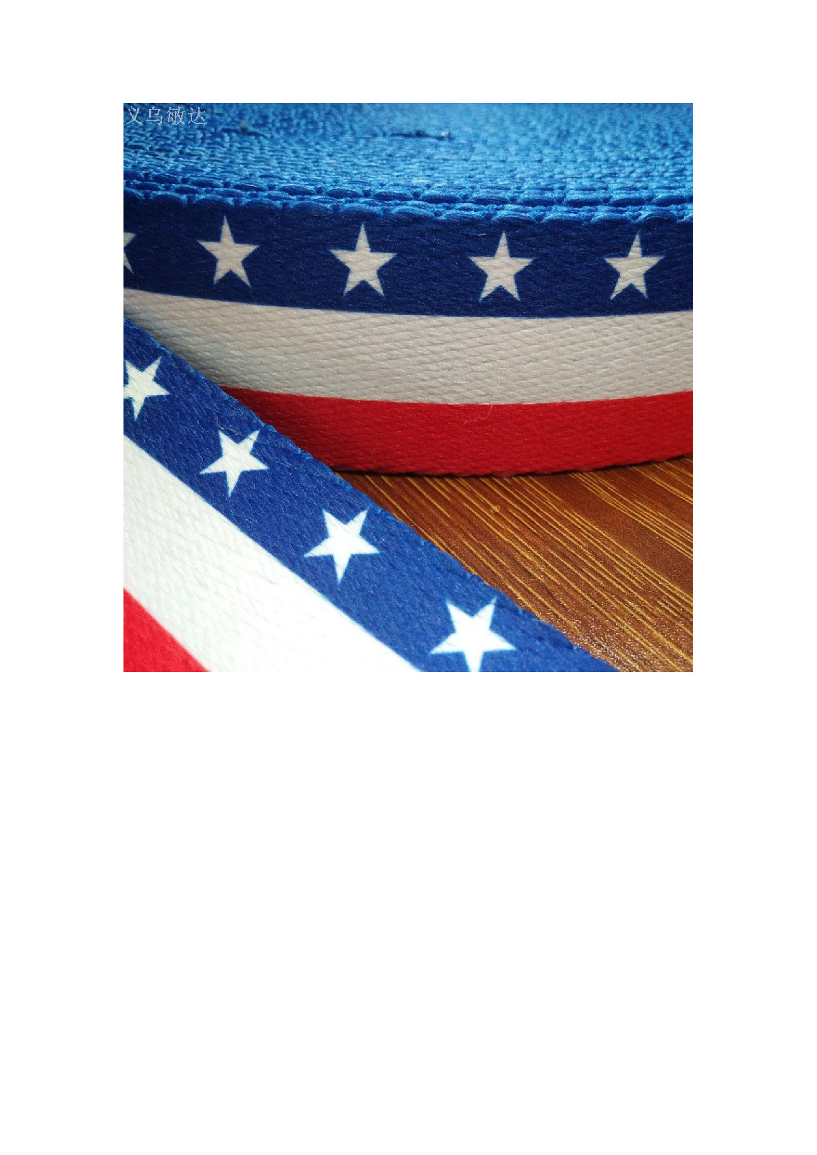 Factory direct sales: 4cm thickened polyester web silk belt, digitally printed national flag backpack belt detail image 5