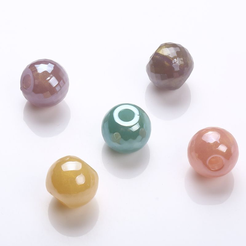 Golden foil jelly abacus bead 16MM