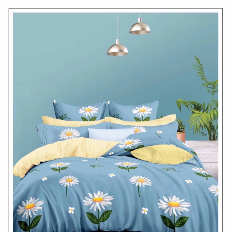 Classic four-piece set of silk and cotton bedding, quilt cover, home textile quilt cover