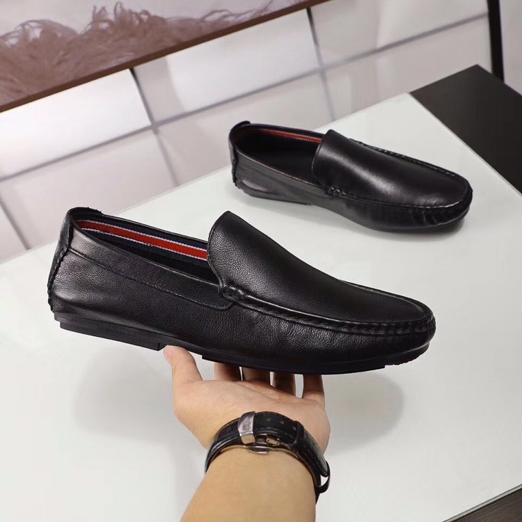 Men's leather beanie shoes thumbnail