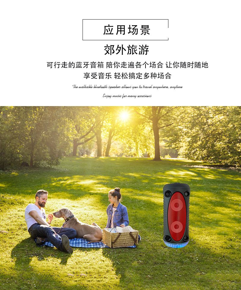 2020新款便携式大功率户外背带低音炮蓝牙音箱七彩旋光灯ZQS-4226详情图18