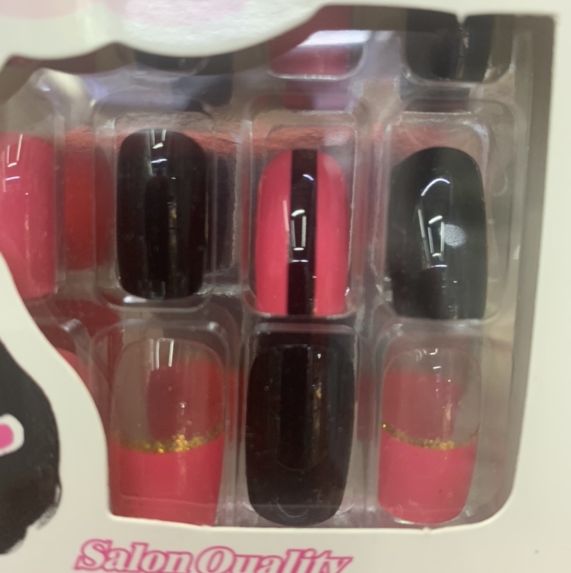Black and red with manicure