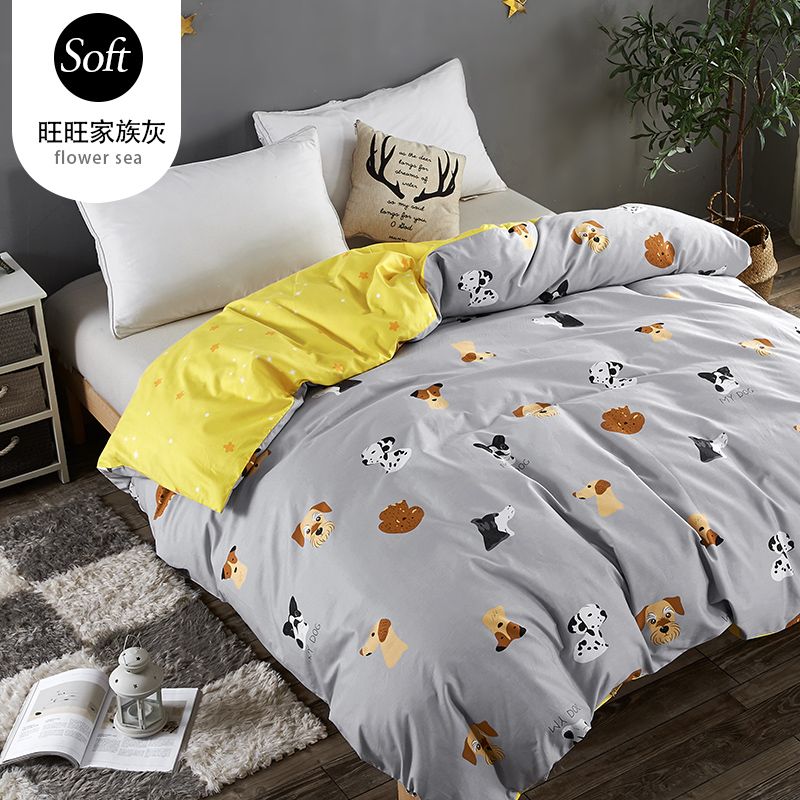 Cotton Cotton Children's Cartoon Pattern Single Bed Cover Mat Bed Cover Set 8