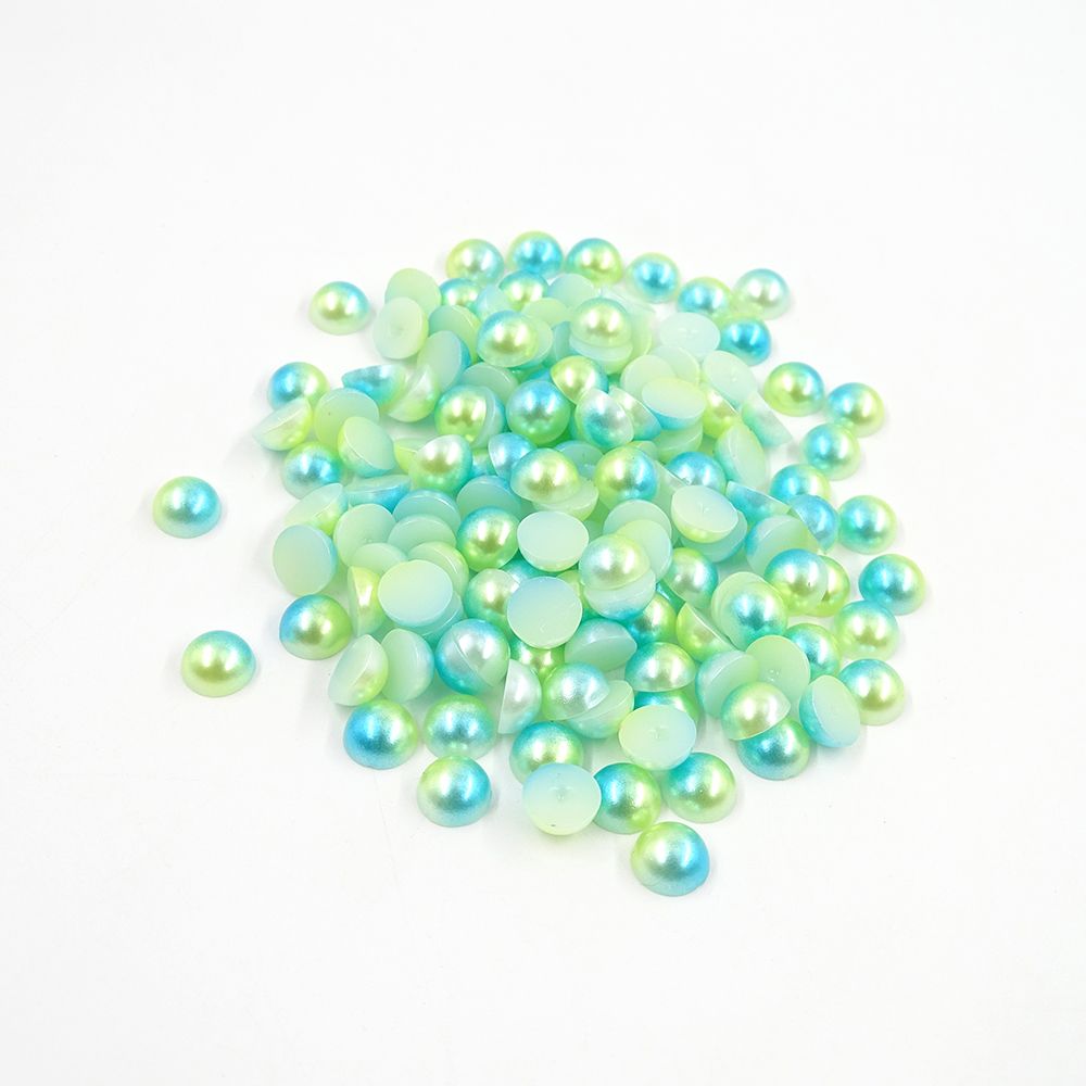 ABS imitation pearl 3MM semi-circle multicolored pearl mermaid pearl thumbnail