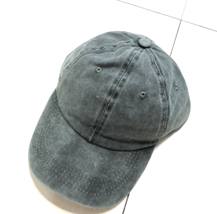 Light Plate Wash Hat Army Green