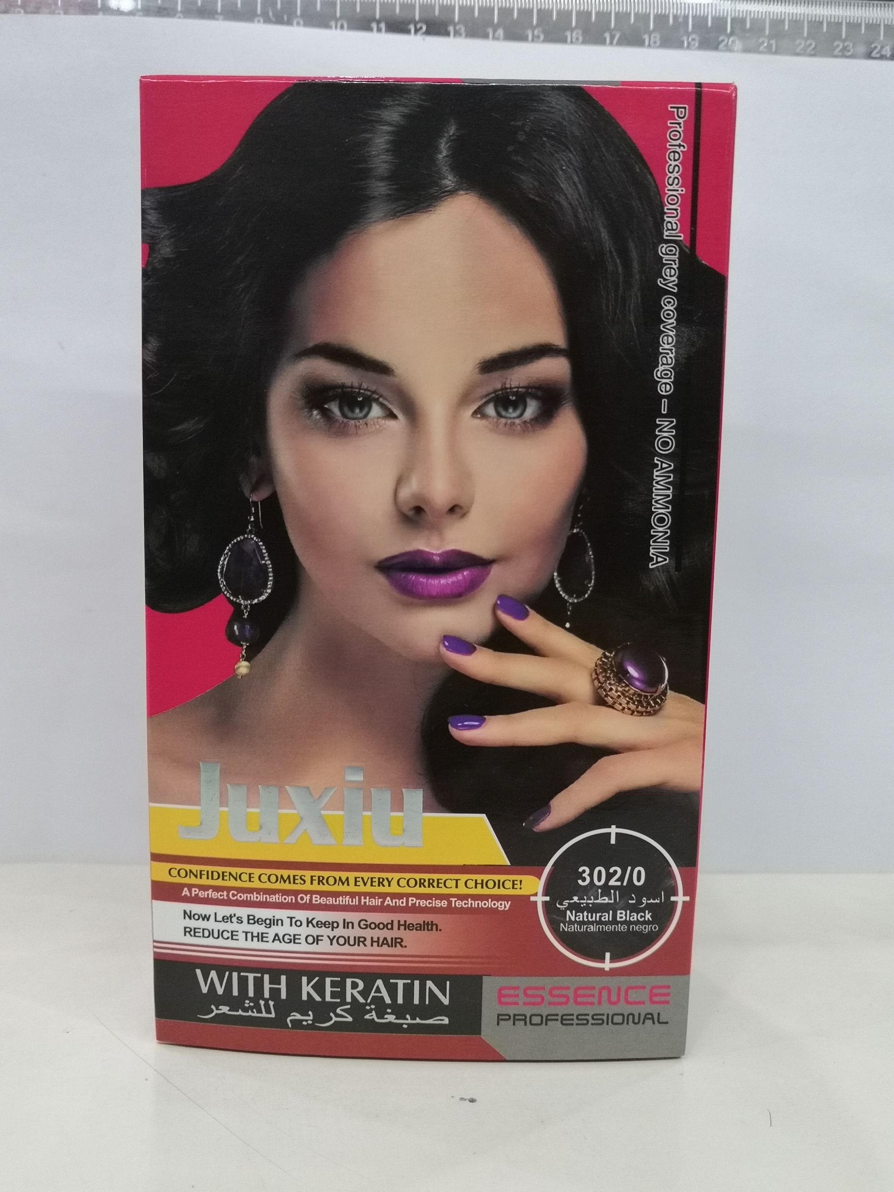 40Ml*2 Red Box Juxiu Hair Color Cream Natural Black/Honey Foam