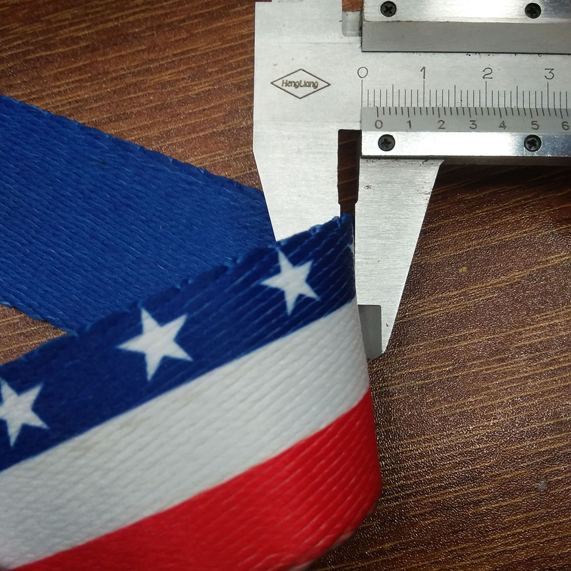 Factory direct sales: 4cm thickened polyester web silk belt, digitally printed national flag backpack belt Specification image