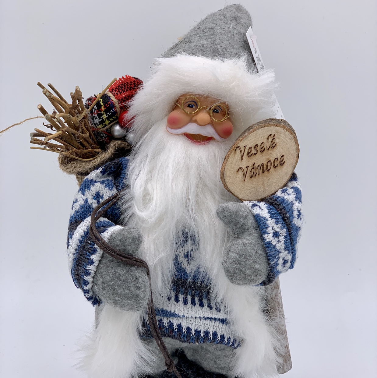 30 cm luxury blue dress dancing Santa Claus thumbnail