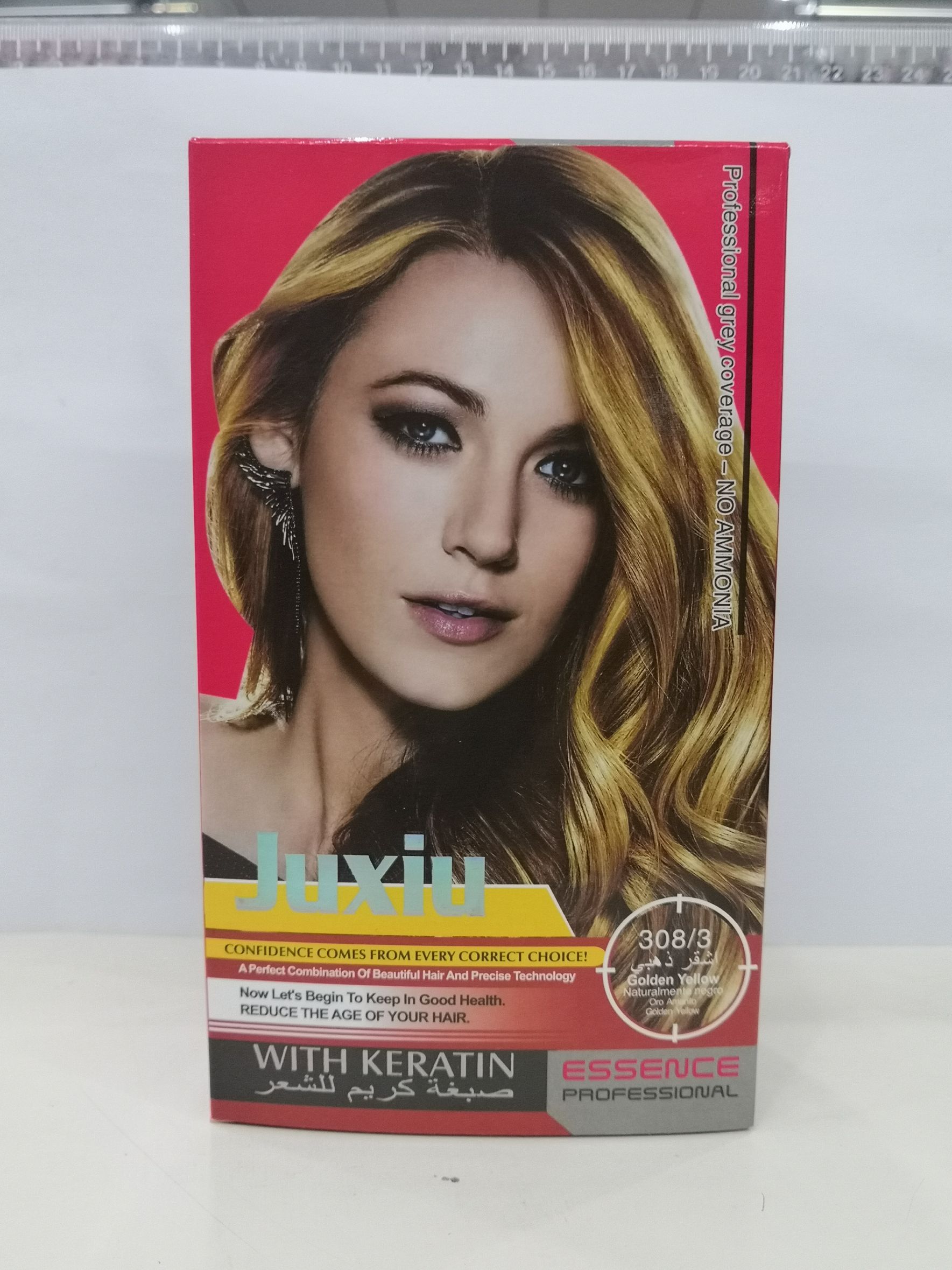 40ml*2 Red box JUXIU hair dye cream Hazel Blonde details Picture
