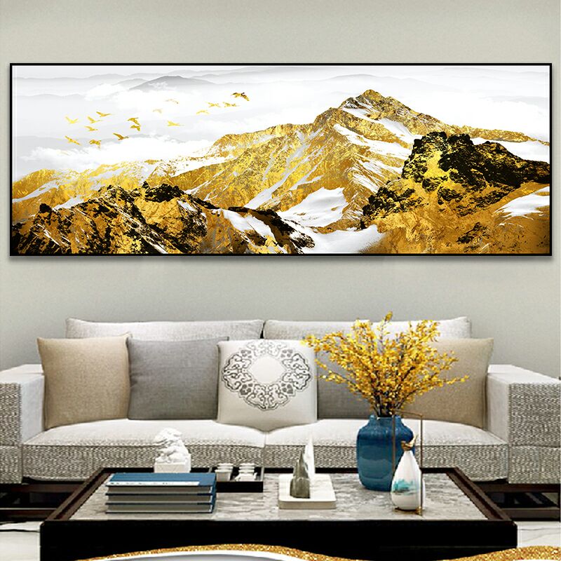 Colorful Porcelain Hot Gold Arts And Crafts Living Room Office Hotel Sofa Background Wall Frameless Decorative Large Painting full figure
