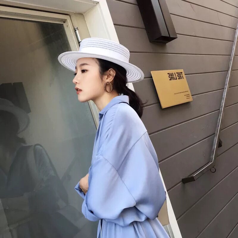Star Net Red Anna With Straw Hat Shade Beach Fashion Casual Application Scenario