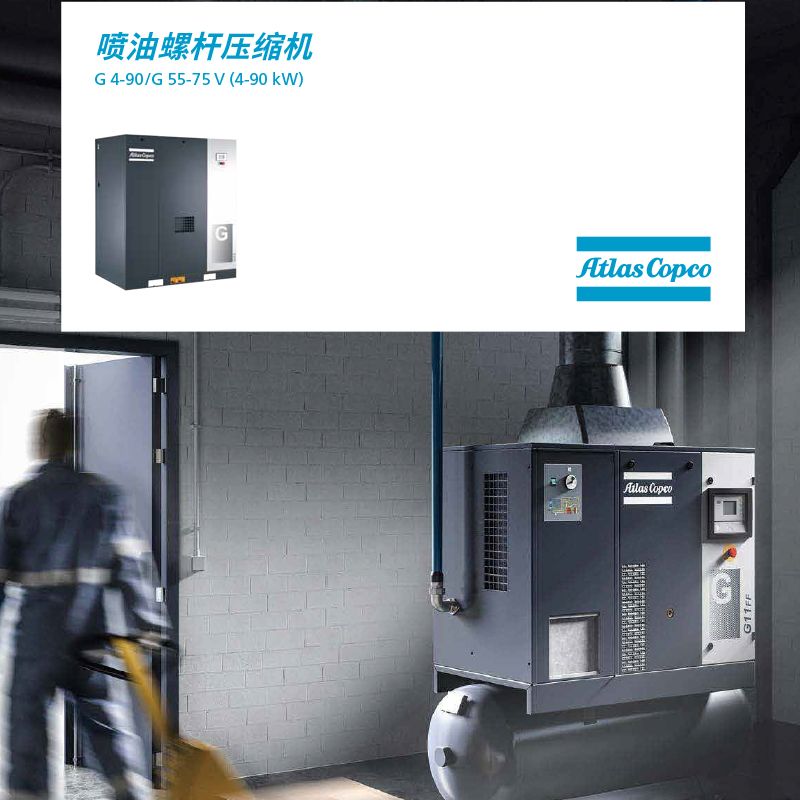 ATLAS COPCO 美国阿特拉斯喷油螺杆压缩机75kw详情图1